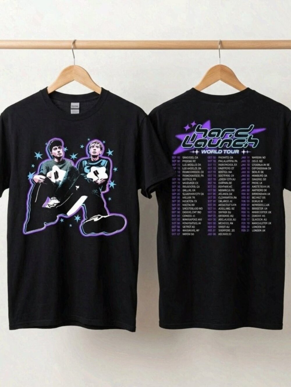 Dan And Phil Merch Hard Launch Tour 2026 2027 Tour Dates Unisex T-Shirt Reprint